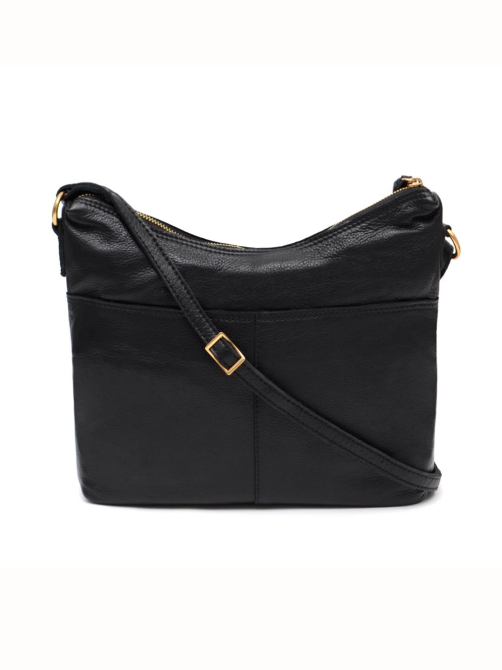 Margot New York Mary Scoop Double Zipper Black Leather Bag Career Tote